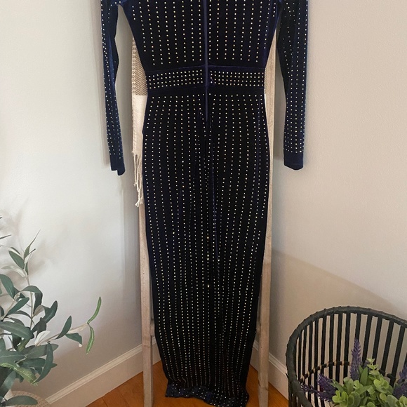 Windsor Navy Blue Long-sleeve Dress - Picture 3 of 5